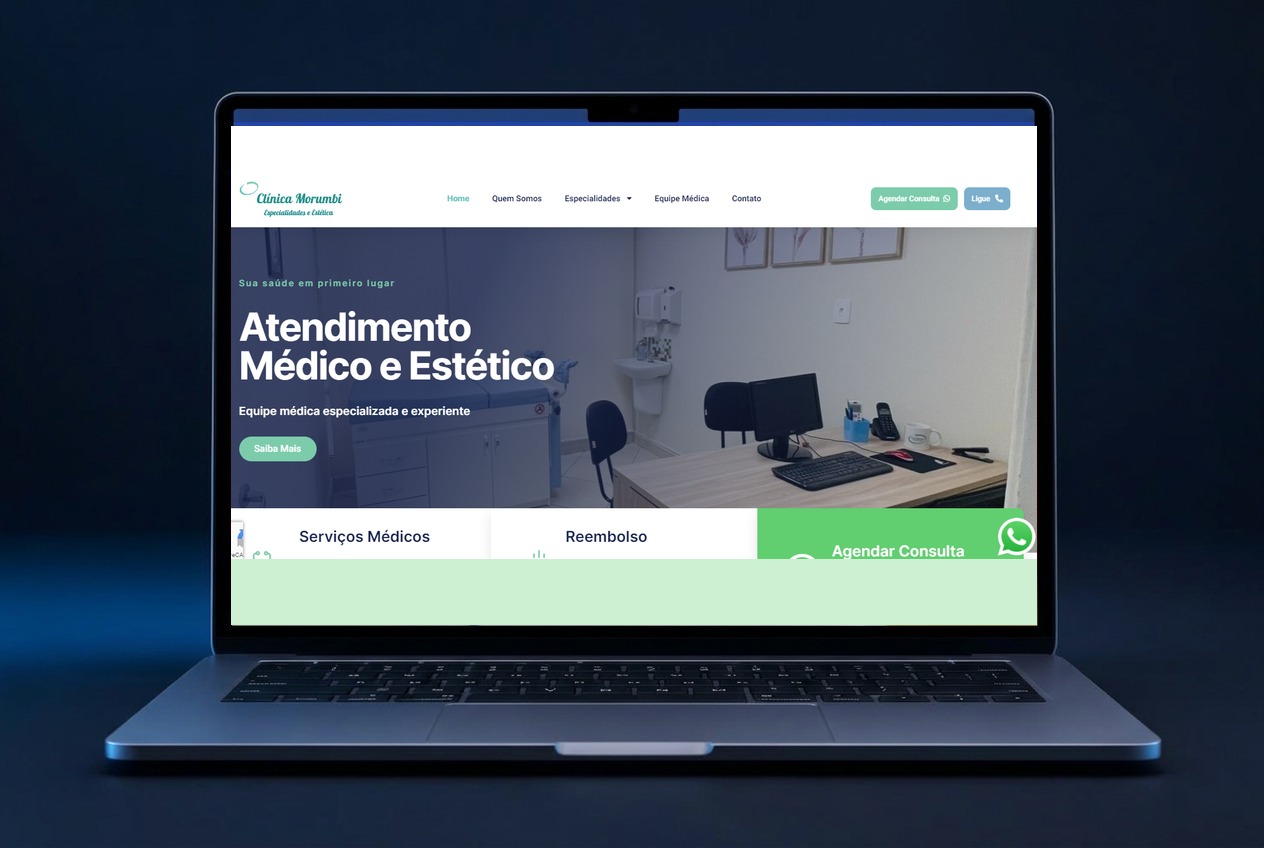 Mockup do site Clinica Morumbi