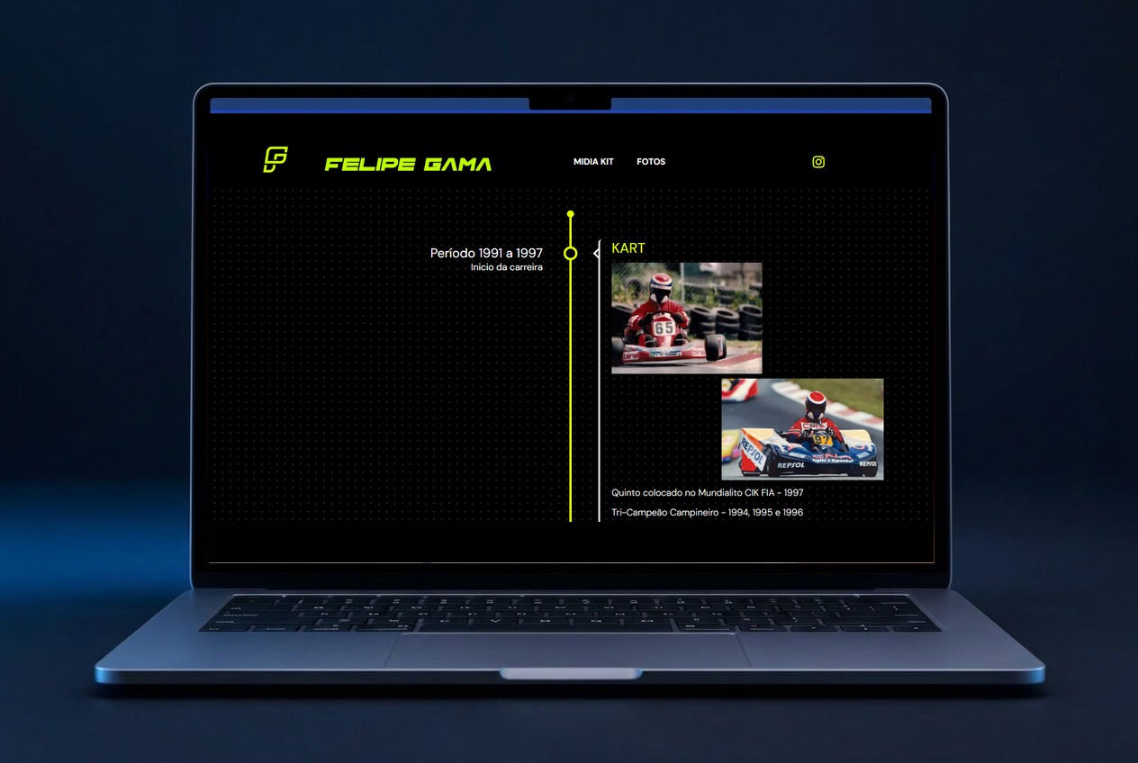 Mockup do site Felipe Gama